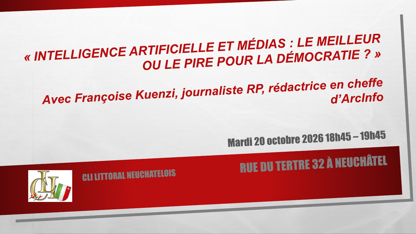 Affiche de la rencontre IA et médias du 20 octobre 2026